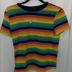 rainbow “baby girl” tee